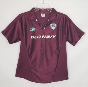 Vintage Y2K Old Navy Jersey T-Shirt Top Size 10 Kidcore School Casual Gorpcore